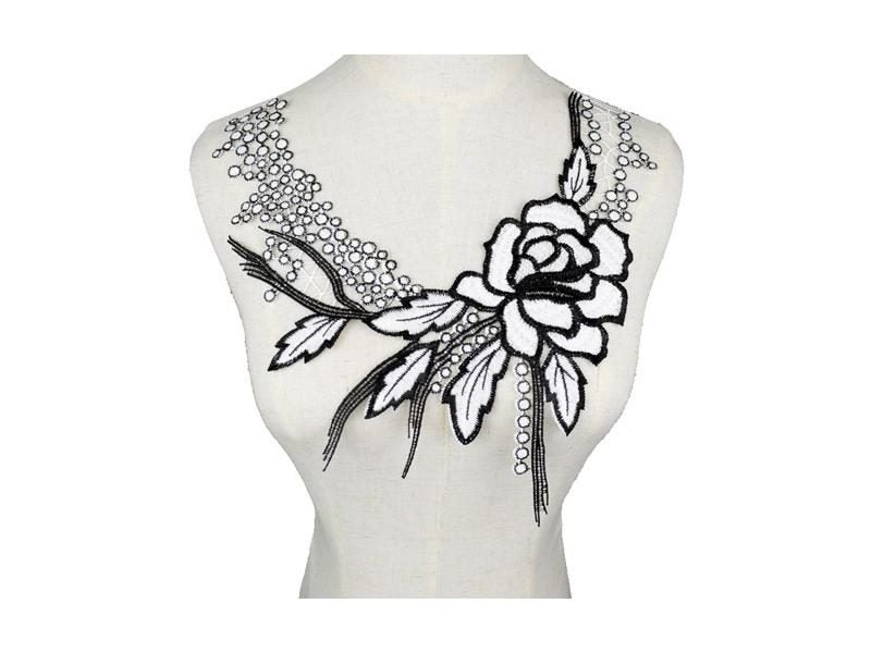 1Pcs White Fine Venise Lace Fabric Dress Applique Blouse Sewing Trims DIY Carousel 1