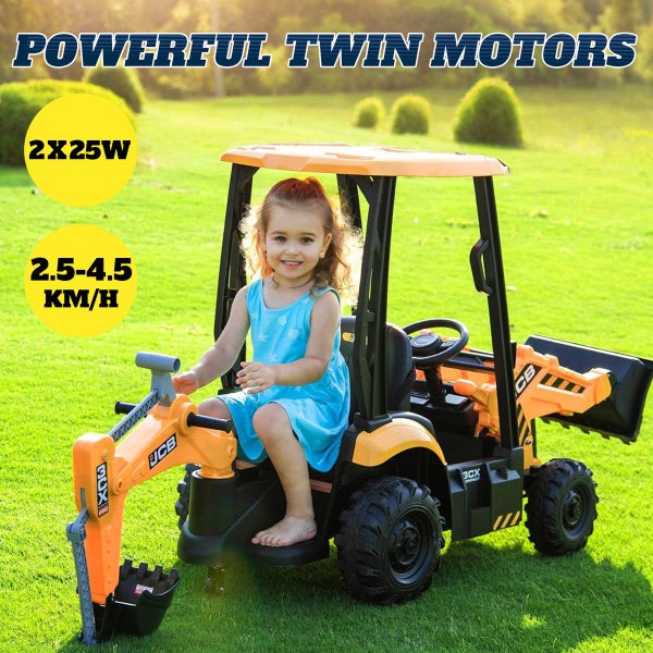 Kids RC Electric Car Toy Ride On Tractor Childrens Parental Remote Control 12V Carousel 2