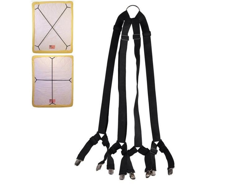 1 Set Crisscross Adjustable Bed Fitted Sheet Straps Kit Carousel 1