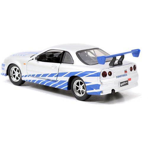 F&F 2002 Nissan GTR R34 Silver 1:32 Scale Hollywood Ride Carousel 2