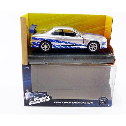 F&F 2002 Nissan GTR R34 Silver 1:32 Scale Hollywood Ride Carousel 3