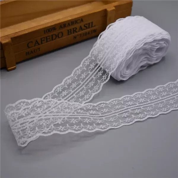 10Yards Lace Ribbon 45MM Wide African Lace Fabric For Sewing Clothes Lace Trim Carousel 1