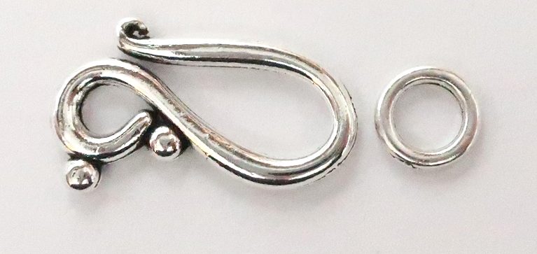 2 SETS SILVER HOOK and RING CLASPS Carousel 1