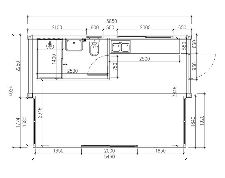 23m2 Floor to Ceiling Glass Studio Cabin Carousel 10