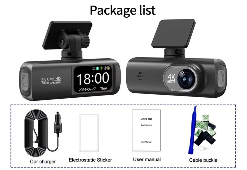 4K/UHD Smart App GPS WIFI Dash Cam Carousel 6