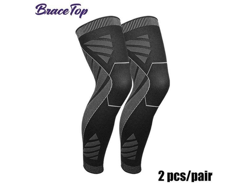 BraceTop Long Leg Compression Sleeves Full Leg Sleeve Long Knee Brace Knee Carousel 1