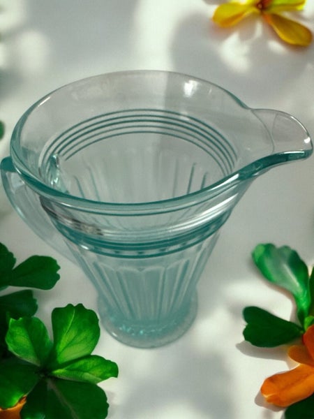 Vintage Art Deco Pale Turquoise Water / Lemonade Pitcher Carousel 2