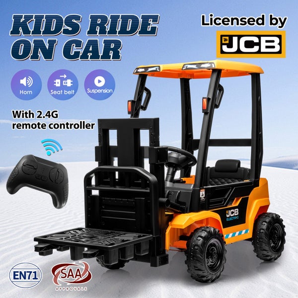 Kids Forklift Truck Toy Electric RC Ride on Car Remote Control Lift Loader 12V Carousel 1