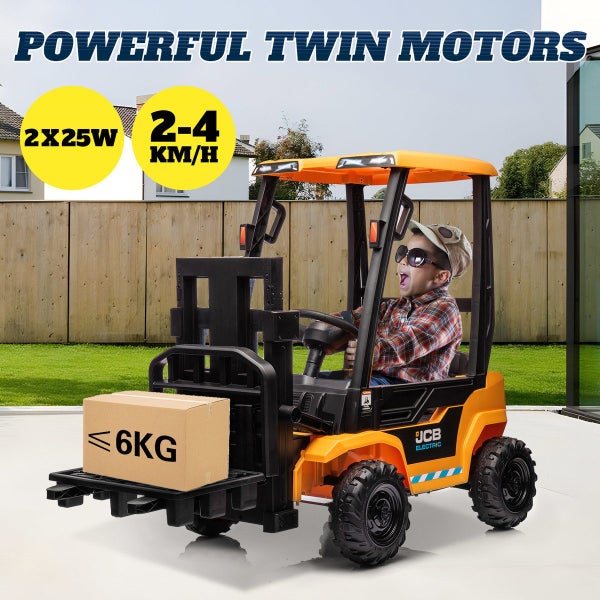 Kids Forklift Truck Toy Electric RC Ride on Car Remote Control Lift Loader 12V Carousel 2