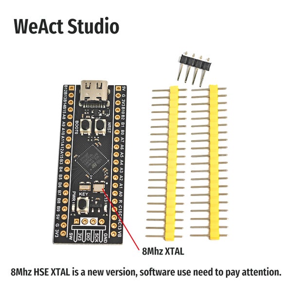 WeAct BlackPill STM32F411CEU6 STM32F411 STM32F4 STM32 Core Board Learning Board Carousel 1