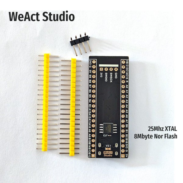 WeAct BlackPill STM32 Core Board Learning Dev Micropython STM32F411CEU6 Carousel 1