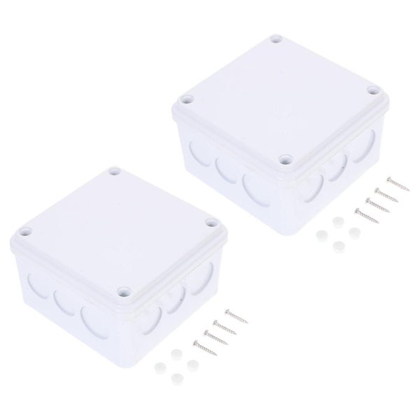 2 Pcs Trailer Junction Box Outlet Electrical Junction Box Abs Electrical Engine Carousel 1