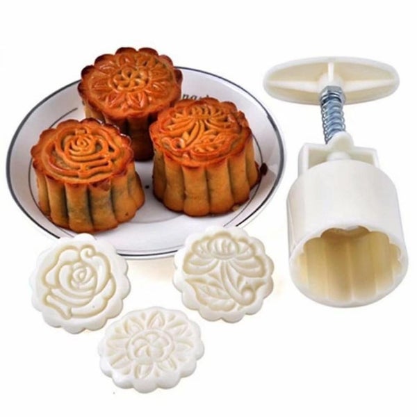 Diy Moon Cake Mold 4 Sets 12 Pcs Round And Square Shapes Baking Mold Carousel 1