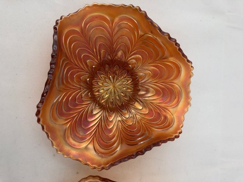 Fenton - Peacock Tail - Carnival Glass Dishes (20277)62933732206465113