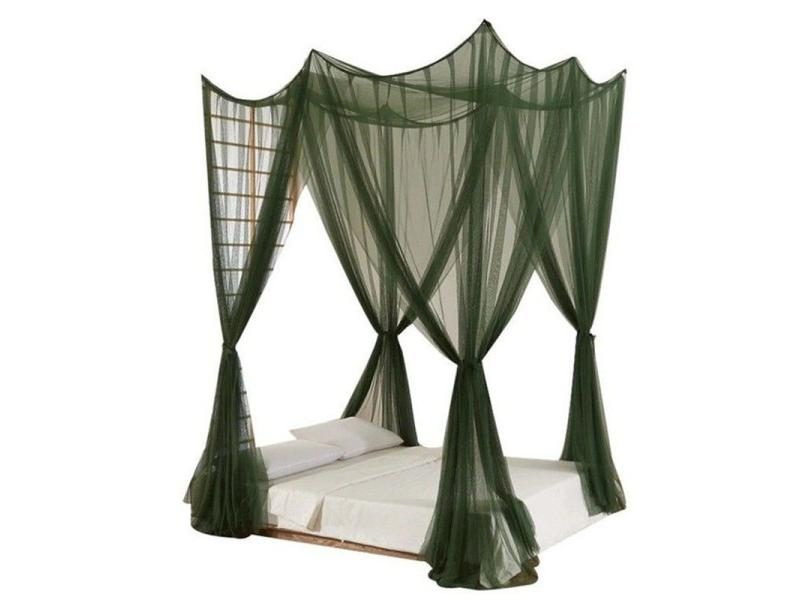 Luxurious Four-Door Sexy Mosquito Net Square Canopy - King/Queen Double Bed Carousel 1