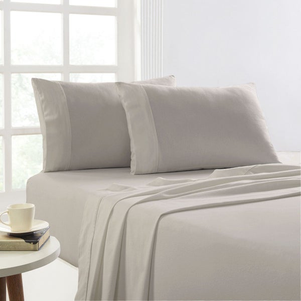 Egyptian Cotton Flannelette Sheet Set Single Sand Carousel 1