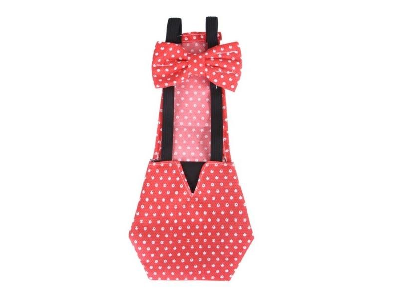 Adjustable Cotton Cloth Diaper Washable Creative Bowknot Clothes For Farm Pet Carousel 1