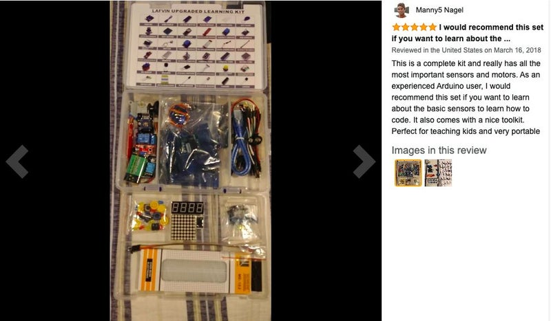 Electronic Component Basic Starter Kit, Electronic Fun Kit for Arduino R363843177389826114