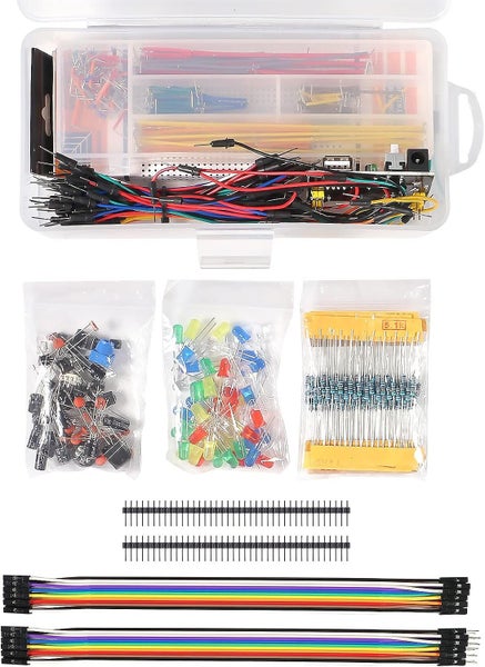 Electronic Component Basic Starter Kit, Electronic Fun Kit for Arduino R3 Carousel 10