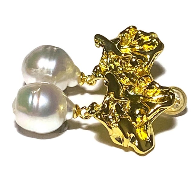 9.5 x 11.5mm AUSTRALIAN White Oval PEARL Dangle Earrings Carousel 2