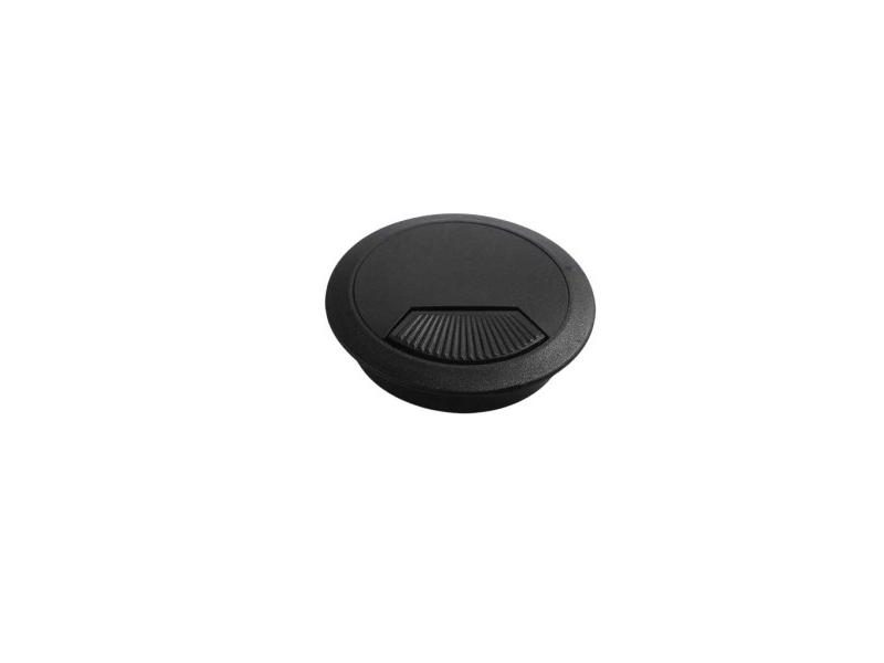 Desk Hole Cover 50mm Black For Office Table Cable Grommet Waterproof Adjustable Carousel 1