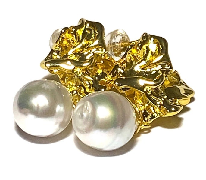 9.5 x 11.5mm AUSTRALIAN White Oval PEARL Dangle Earrings Carousel 7
