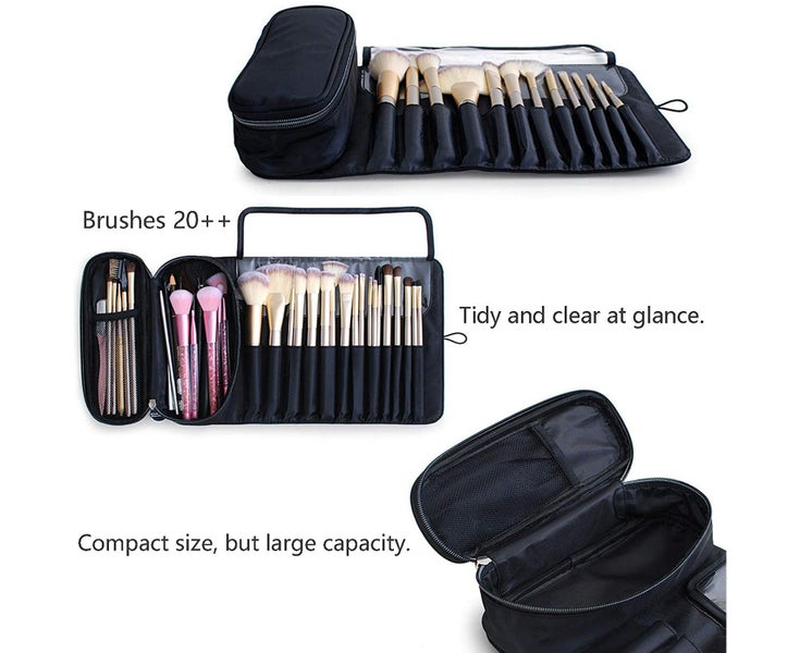 Portable Makeup Brush Organizer Makeup Brush Bag for Travel Cosmetic Bag Ma Carousel 2