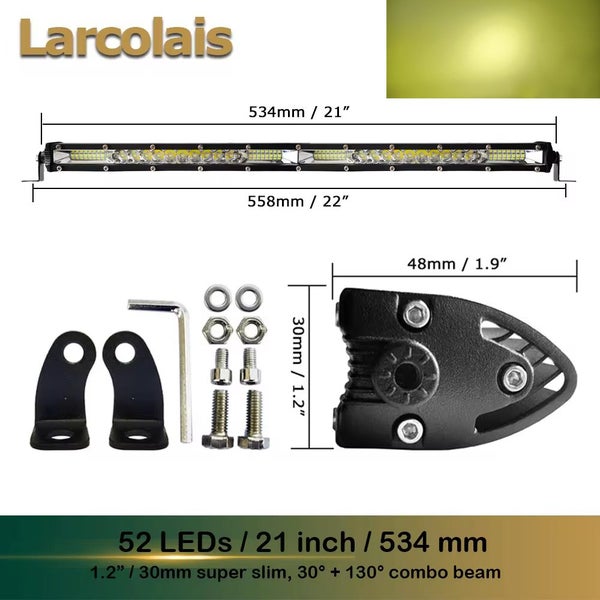 Super Slim LED Bar 11 / 21 Inch LED Light Bar LED Work Light For Car Tractor Carousel 1