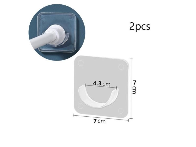32-90cm Adjustable Curtain Rod Metal Spring Loaded Bathroom Bar Shower Carousel 1