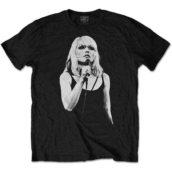 Debbie Harry T Shirt Open Mic Blondie Band Logo new Official Mens Black Carousel 1