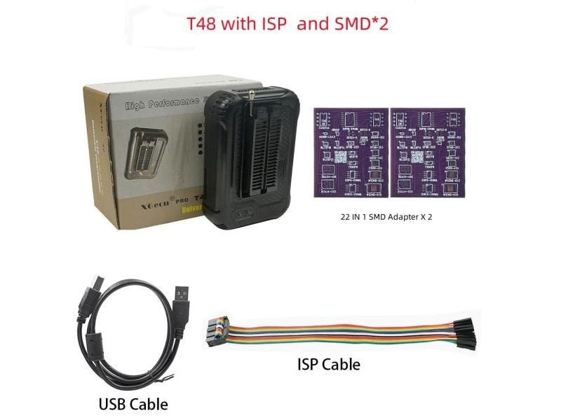 XGecu T48 [TL866-3G] V12.67 Programmer 42 Adapters Support 31000 ICs For Carousel 1