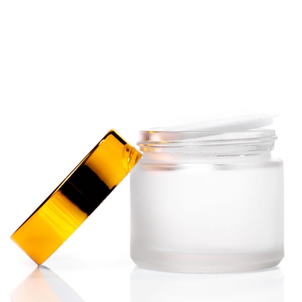 60ml Frosted Glass Jar - with Gold Lid Carousel 1