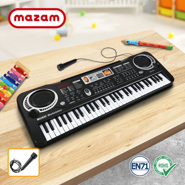 Mazam 61 Keys Piano Keyboard Electronic Musical Kids Toy Gift With Microphone Carousel 1