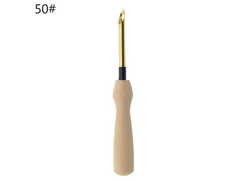 Knitting Embroidery Pen Weaving Felting Craft Punch Needle Threader Wooden Carousel 1