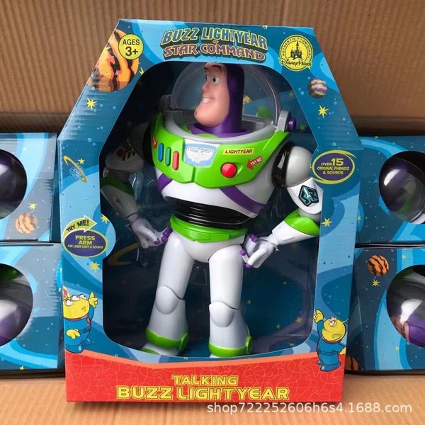 Disney Toy Story 4 Anime Figure Talking Woody Buzz Action Figures Model Carousel 1