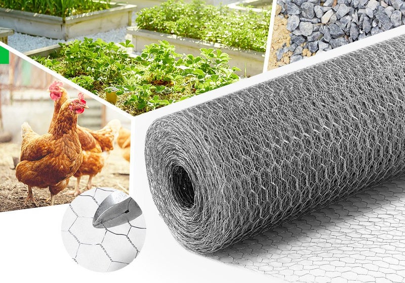 Galvanised Wire Mesh Fence Roll 50x1.2m Carousel 1
