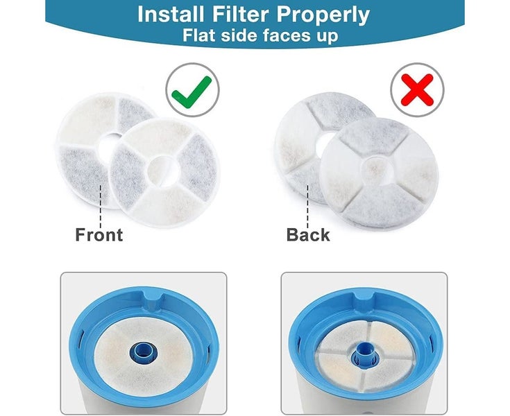 8 Pack Cat Water Fountain Filter, Cat Fountain Filters Pet Fountain Replace Carousel 4