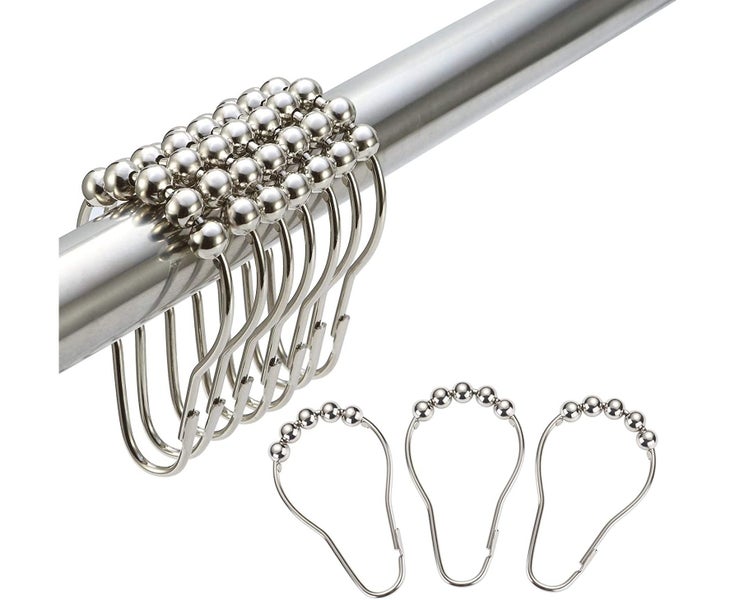 12pcs Shower Curtain Hooks Rings, Stainless Steel Shower Curtain Rings and Hooks Carousel 1