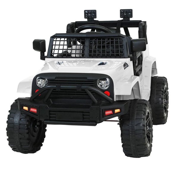 Rigo Kids Ride on Car Electric 12v Car Toys Jeep Battery Remote Control White Carousel 2