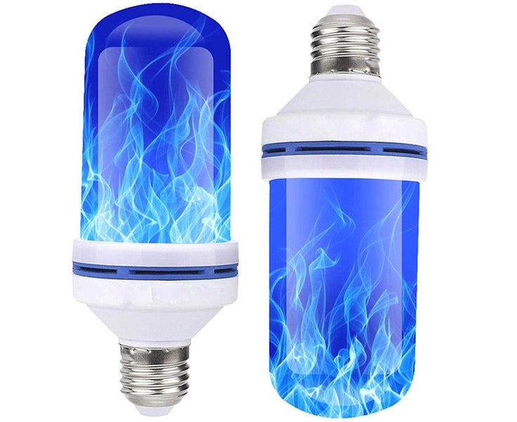 2 Pack LED Flame Effect Light Bulbs - Newest Upgraded 4 Modes Fire Simulate Carousel 2