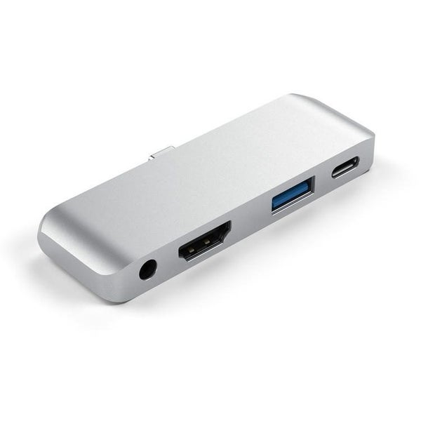 Type-C USB C Hub Adapter With Type-C PD Charging for Smart Phone iPad - SILVER Carousel 1