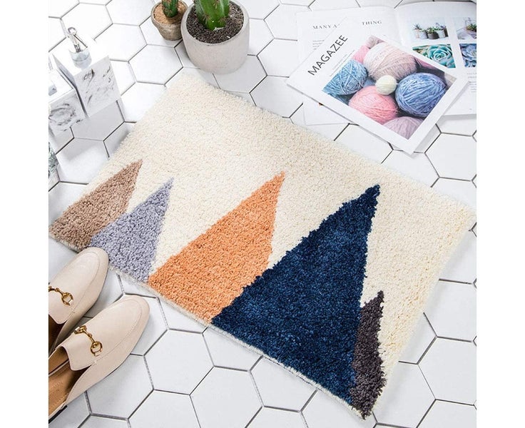 Bathroom Rugs Nature Bath Rug for Bathroom Non-Slip Soft Absorbent Machine- Carousel 1