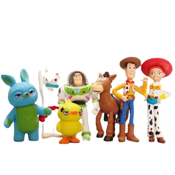 7PCS Toy Story Action Figure Toys Model set Doll Figurine Kids Gifts Carousel 4