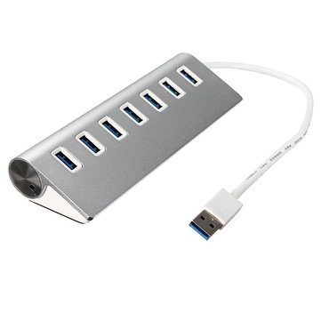 5Gbps Hi-Speed Aluminum USB 3.0 7-Port Splitter Hub Adapter - 7PORT Carousel 1