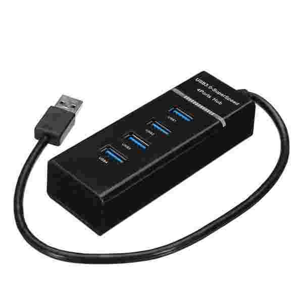 USB 3.0 High Speed 4 Ports HUB Splitter Adapter - BLACK Carousel 1