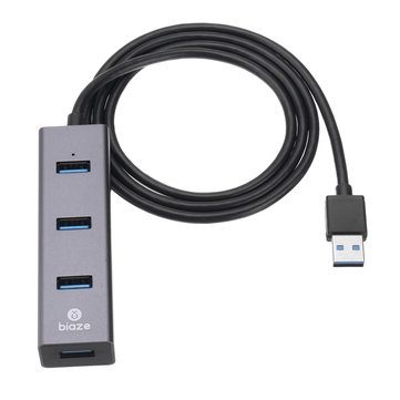 Hub21 High Speed USB 3.0 to 4 Ports USB 3.0 Hub Adapter 1M - 1M - GRAY Carousel 1