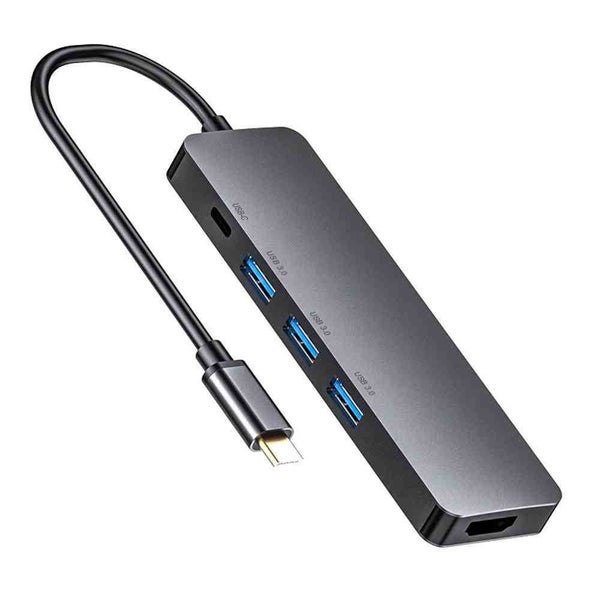 Type-C to 3 Port USB 3.0 4K HD 30Hz PD Charging Data Adapter for Tablet Laptop Carousel 1