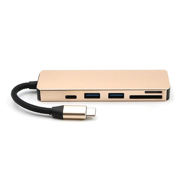 USB Hub Type-C to Port USB Adapter Hub - GOLD Carousel 3
