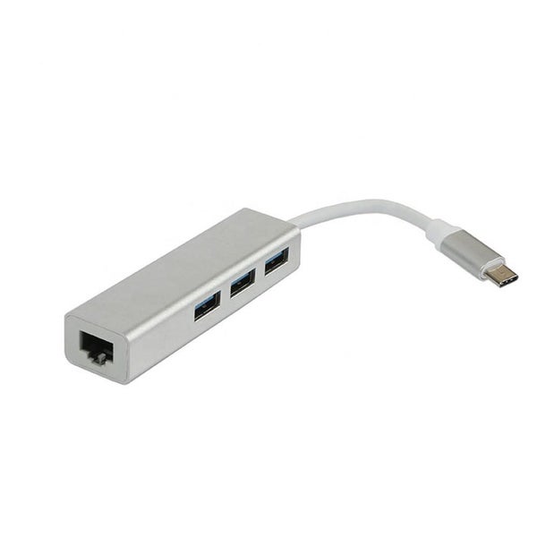 3.0 Type C to Ethernet RJ45 Expansion Adapter Converter HUB For Computer -SILVER Carousel 3
