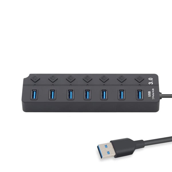 7 Port High Speed USB Data Transfer USB 3.0 Charging Hub For iPhone PC - 1 Carousel 1